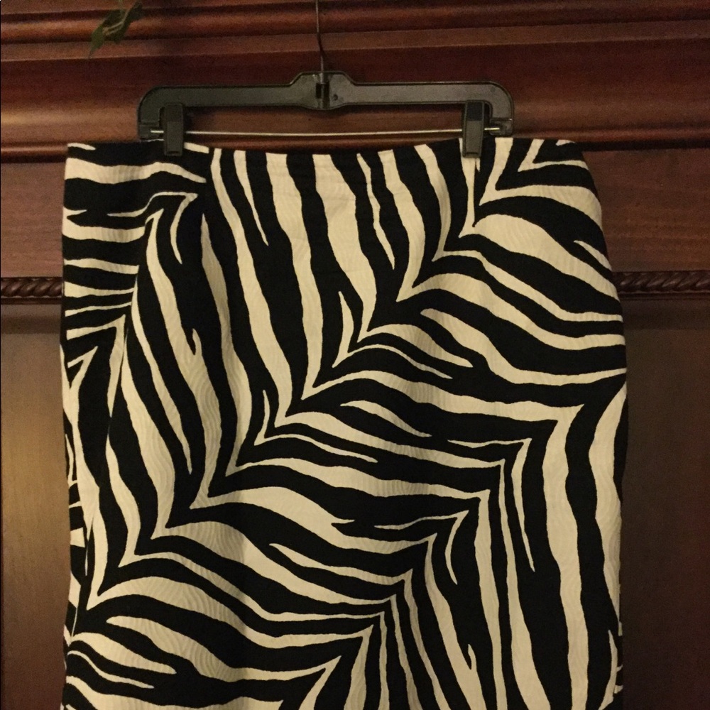 Talbots Zebra Lined Skirt